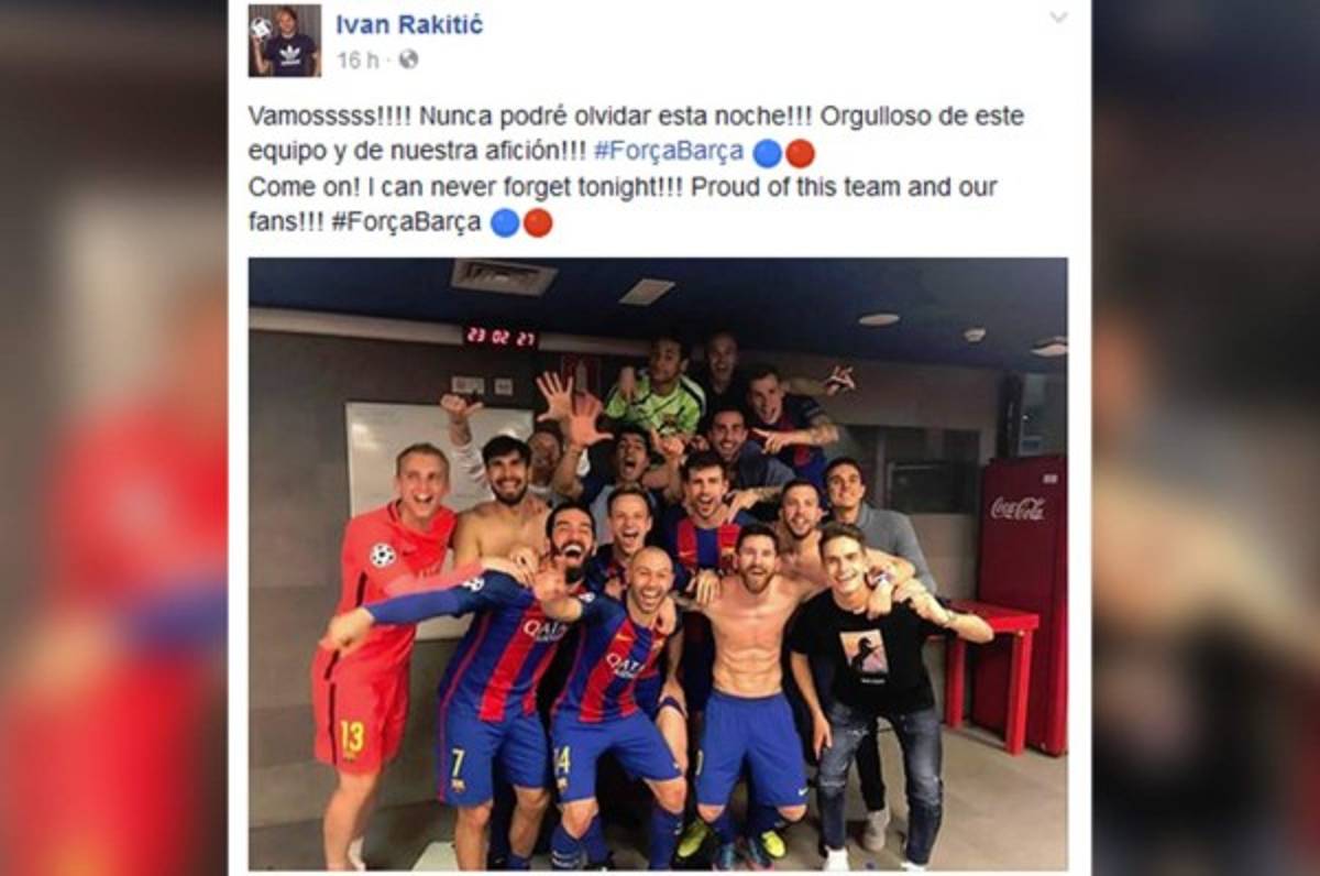 Jugadores del Barcelona celebran a lo grande en redes sociales su 'noche mágica'