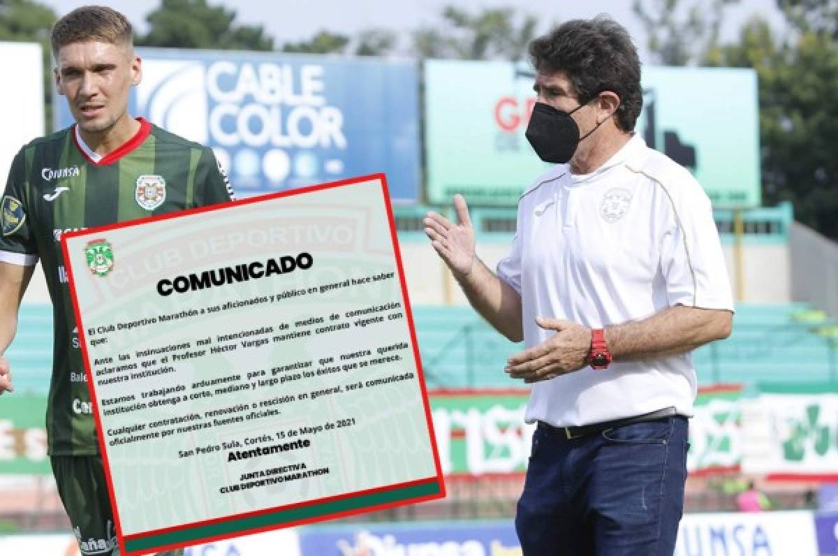 Marathón emite comunicado sobre situación contractual del entrenador argentino Héctor Vargas