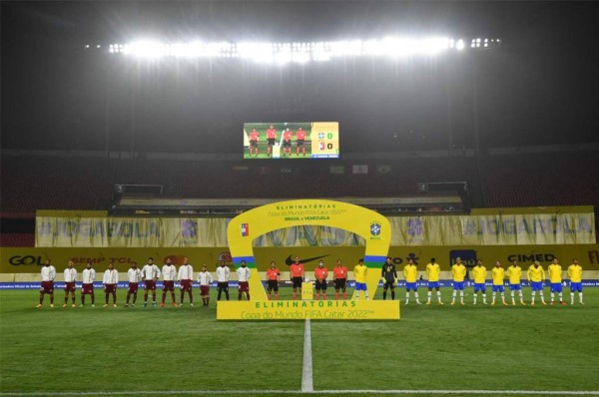 Brasil y Venezuela se están enfrentando en el estadio Morumbi. Foto: AFP.