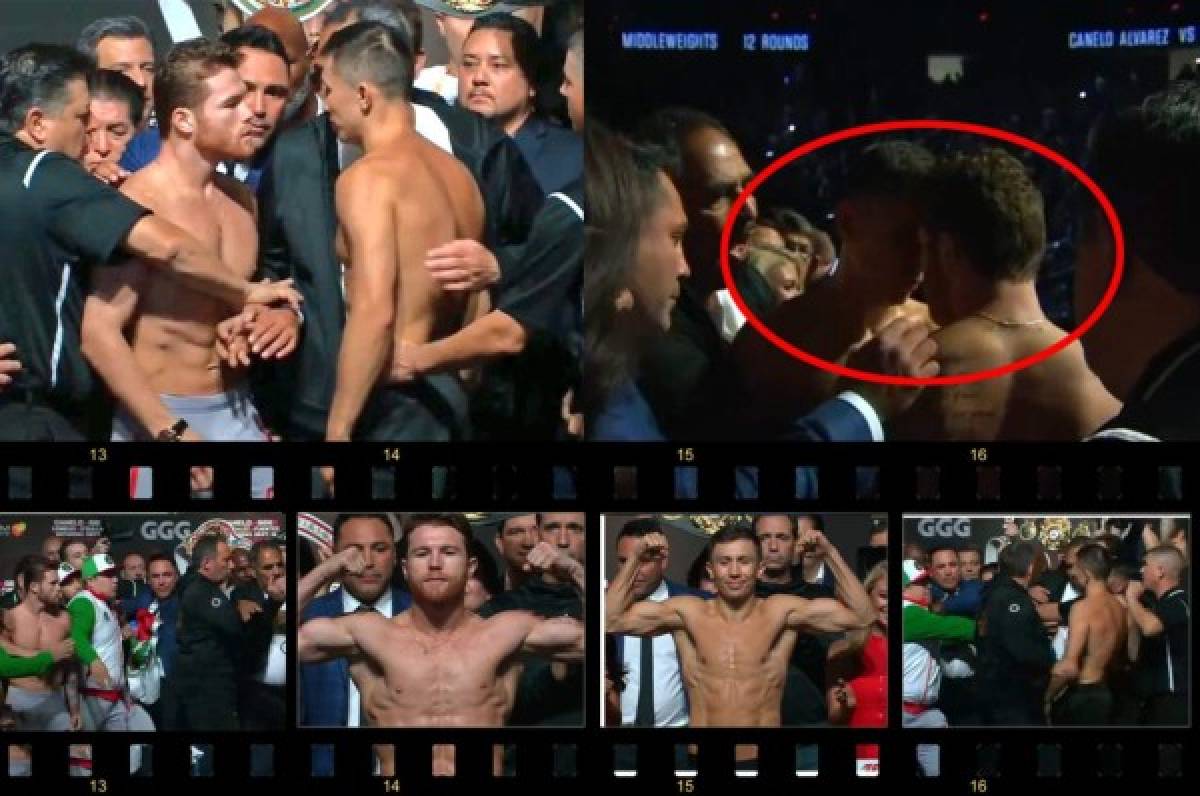 FOTOS: 'Canelo' Álvarez se calienta y pierde el control en el pesaje con Golovkin