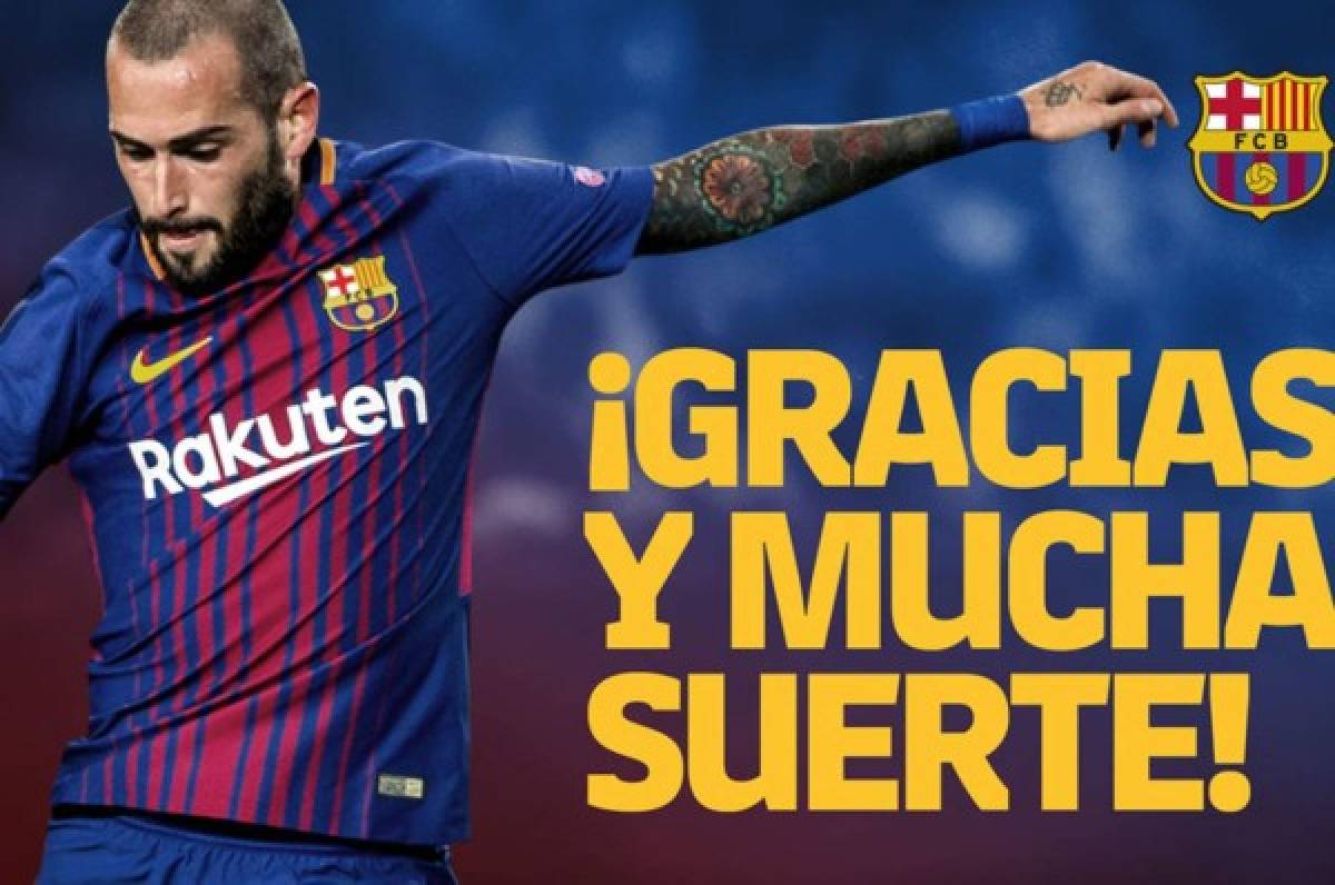 ¡Otra baja! El FC Barcelona anuncia la salida de Aleix Vidal