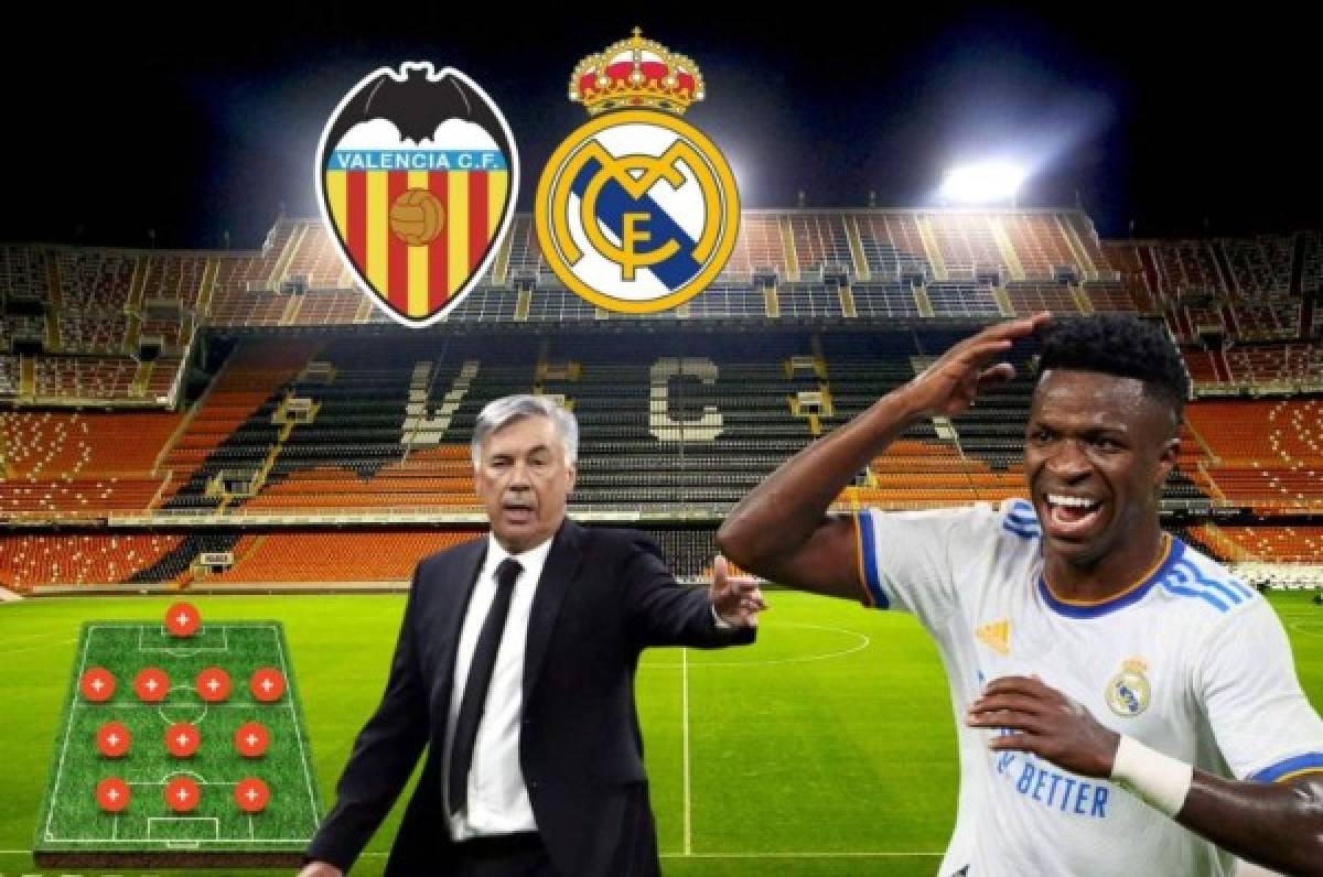 Con seis bajas: La alineación del Real Madrid ante el Valencia en Mestalla para buscar el liderato