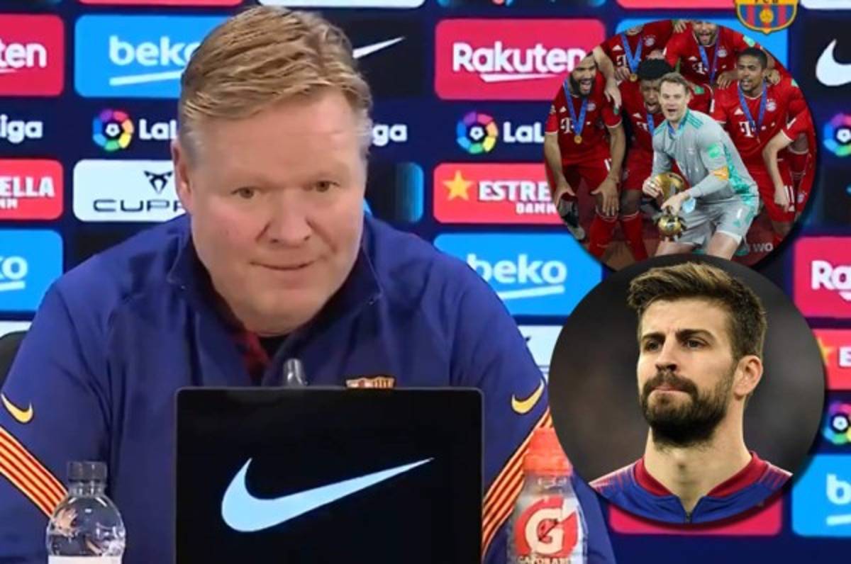 Koeman 'ignora' el sextete del Bayern Múnich y advierte a Piqué por sus polémicas declaraciones