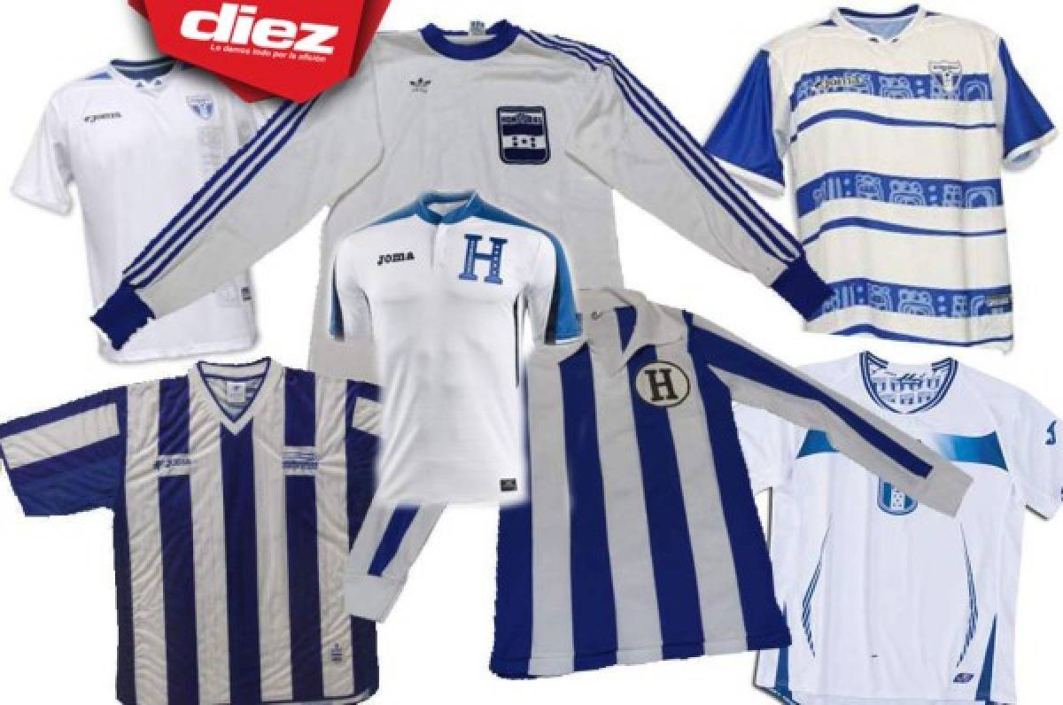 Las camisetas que ha tenido la Selección de Honduras en su historia