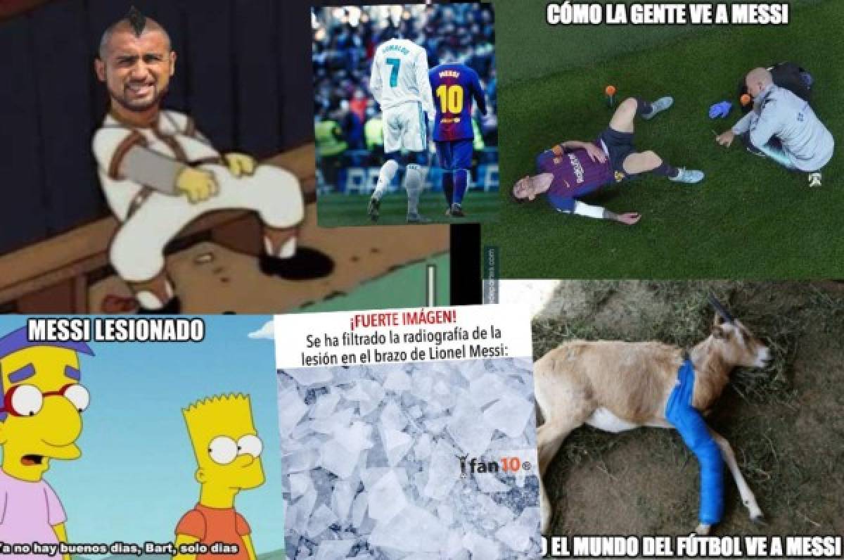 ¡No perdonan! Los memes tras la lesión de Messi; Vidal también es atacado