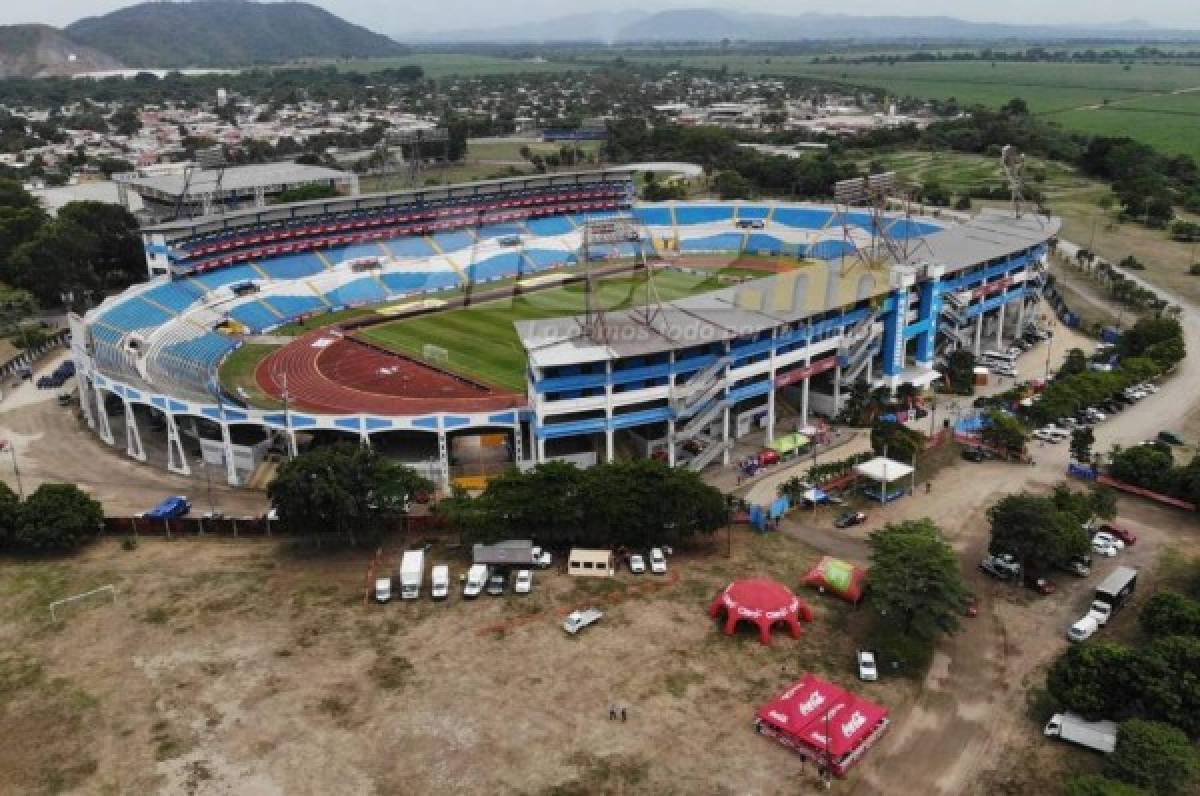 ¡Todo listo para ver a la H! La fiesta que se vive en el estadio Olímpico horas antes del Honduras- EUA
