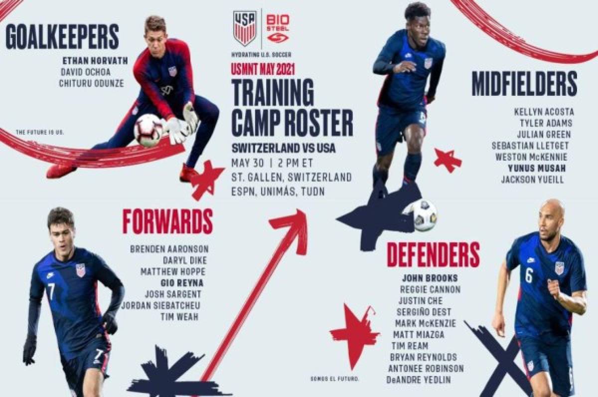 Dest y McKennie encabezan la lista de EEUU para amistoso ante Suiza previo a la Liga de Naciones