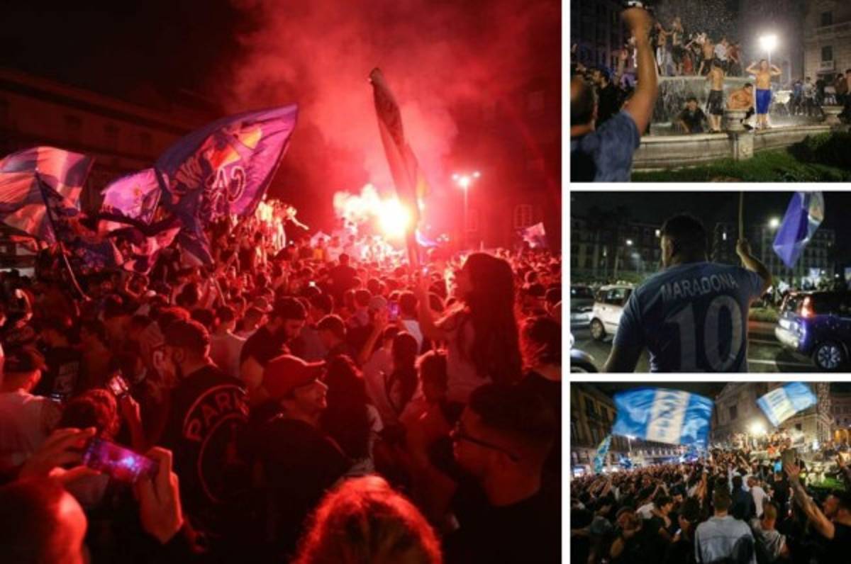 ¿Y el coronavirus? Así fue la polémica celebración de miles de hinchas del Napoli en Italia