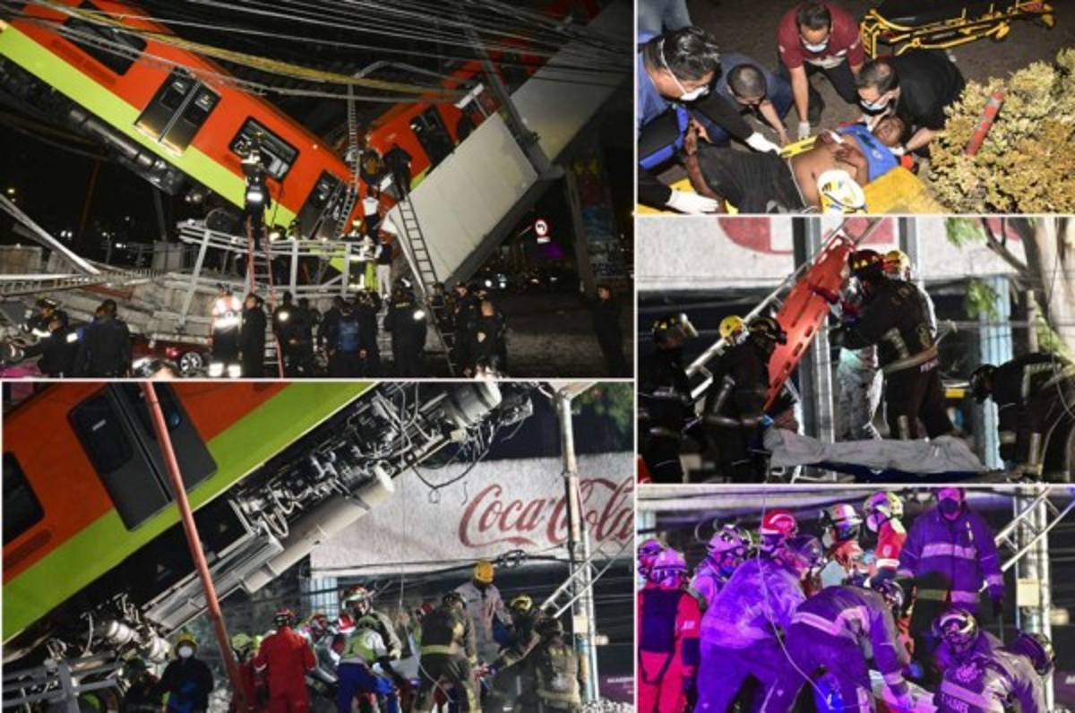 Horror en México: las dramáticas imágenes del terrible accidente de tren que deja más de 20 muertos