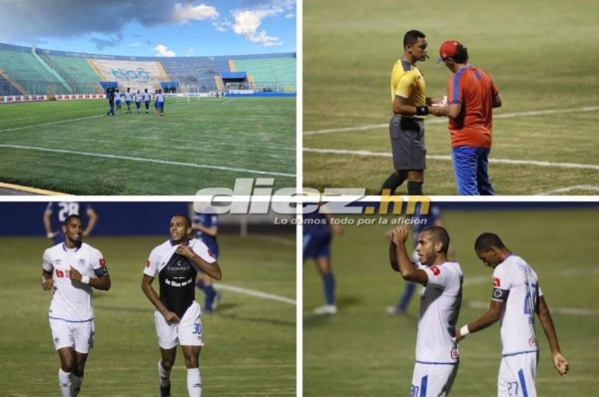 Fotos: Los seis jugadores del Olimpia que entrenaron antes del partido y la dedicatoria de Eddie