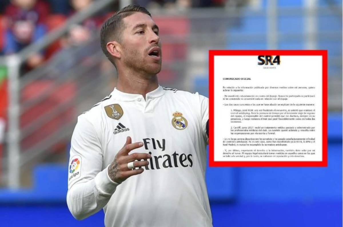 Real Madrid: Comunicado oficial de Sergio Ramos sobre su dopaje