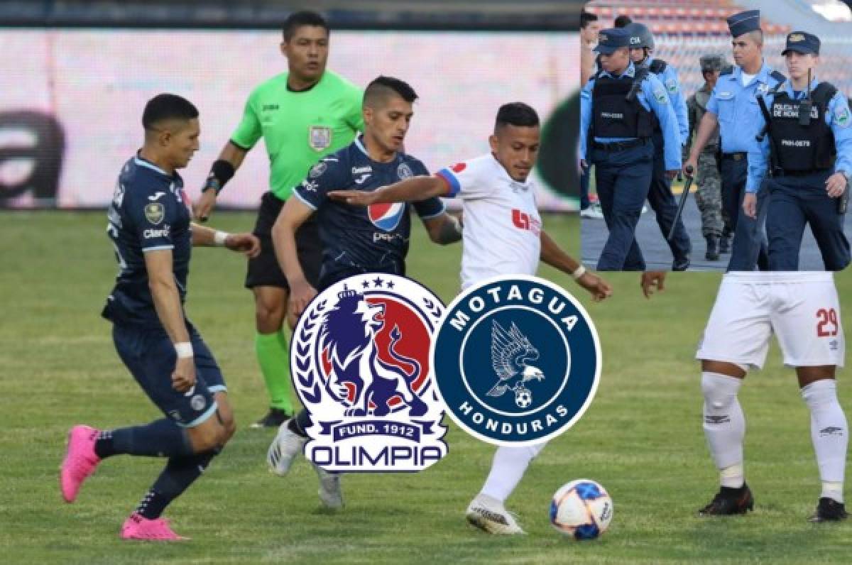 La final Olimpia-Motagua estará fuertemente resguardada por la policía a pesar que no hay acceso al público