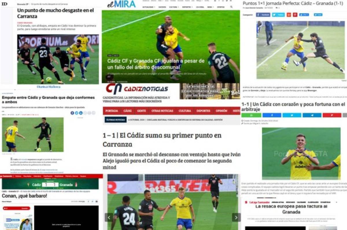 'Dolor de cabeza constante': Lo que dice la prensa del Choco y Cádiz tras el empate con Granada