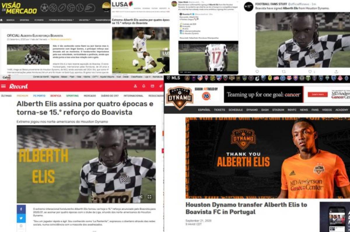'Poder físico, velocidad y gol': Lo que dicen en EUA y Portugal del fichaje de Alberth Elis con Boavista