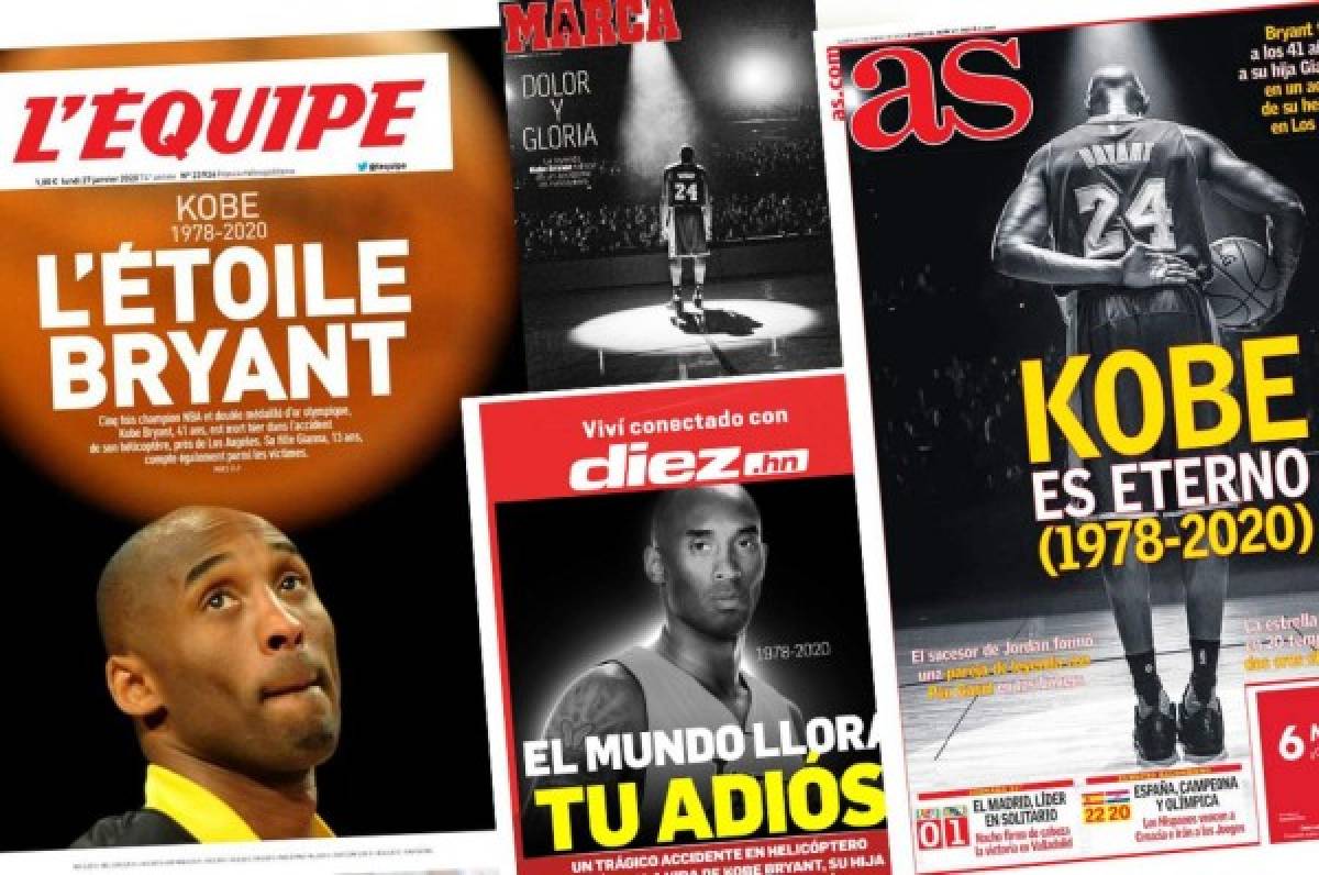 Tristes portadas: El deporte llora la muerte de Kobe Bryant, leyenda de la NBA