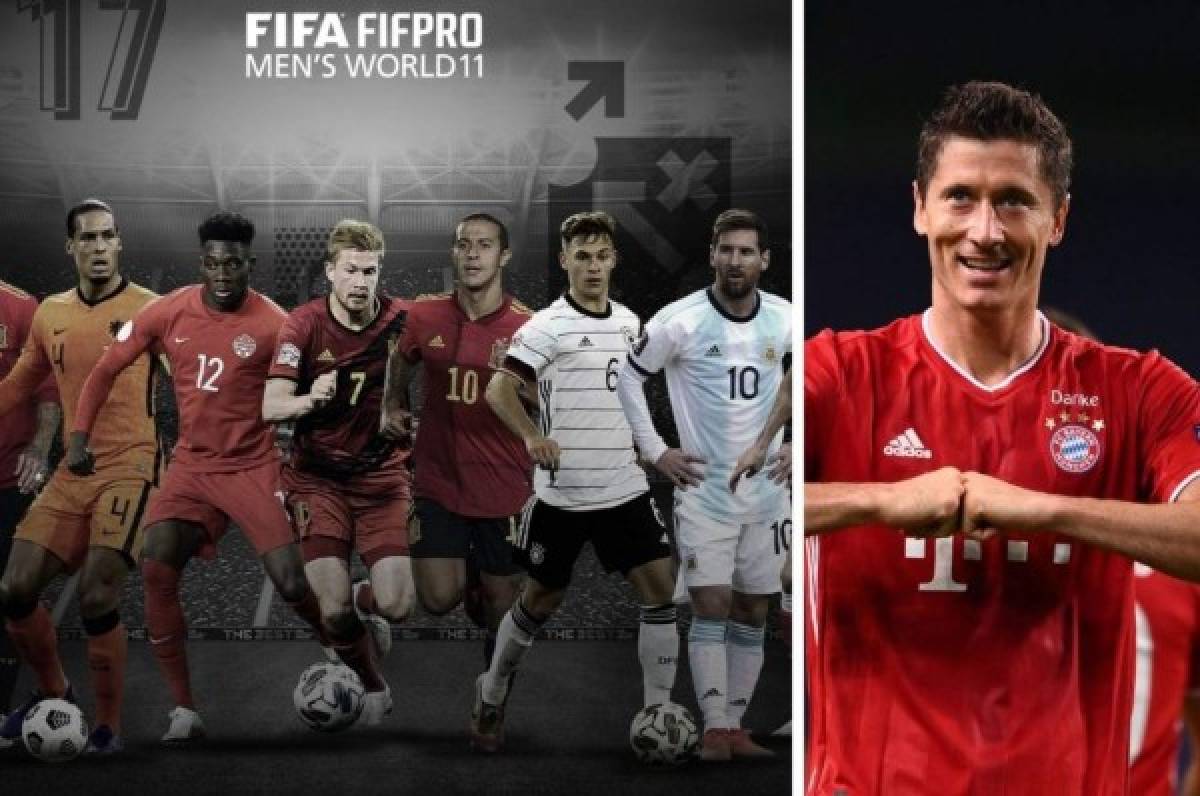 Un tridente brutal en este 11: Así quedó el equipo ideal de la FIFA en 2020