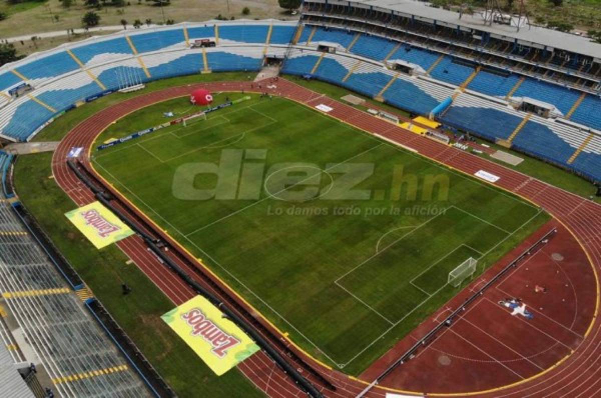¡Todo listo para ver a la H! La fiesta que se vive en el estadio Olímpico horas antes del Honduras- EUA