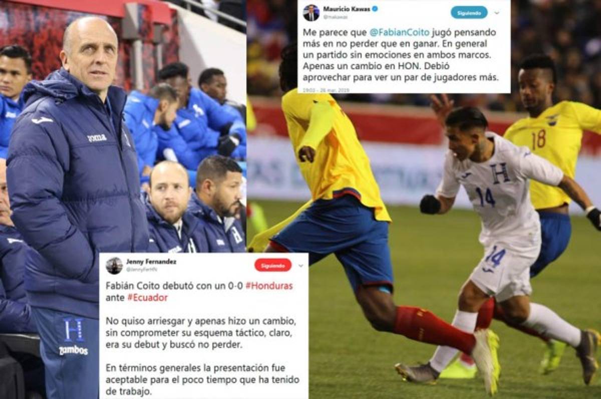 Así opinaron los periodistas, directivos y jugadores sobre el estreno de Coito con Honduras