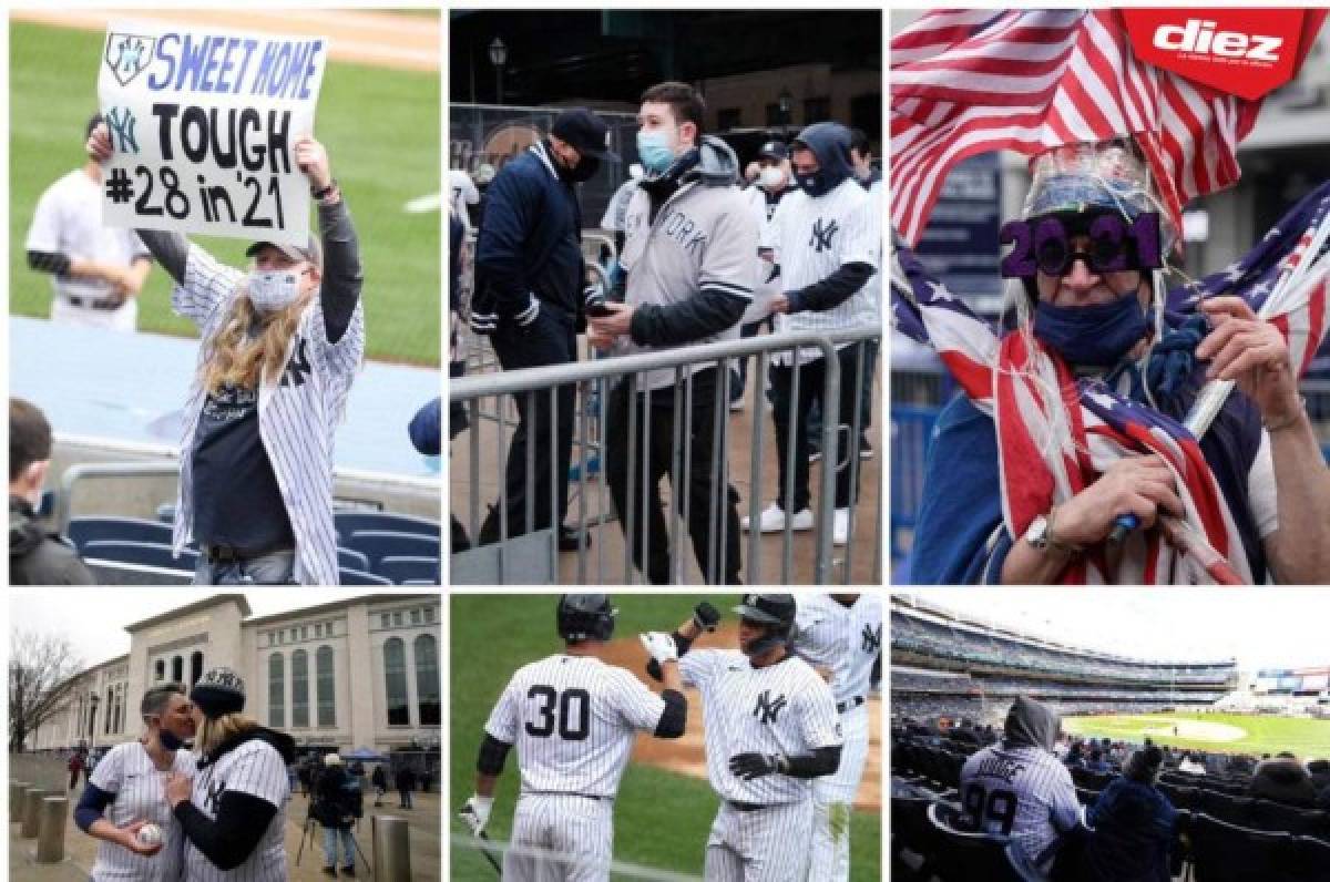 Besos, fiesta y tremendo espectáculo en el regreso de los aficionados al Yankee Stadium de Nueva York