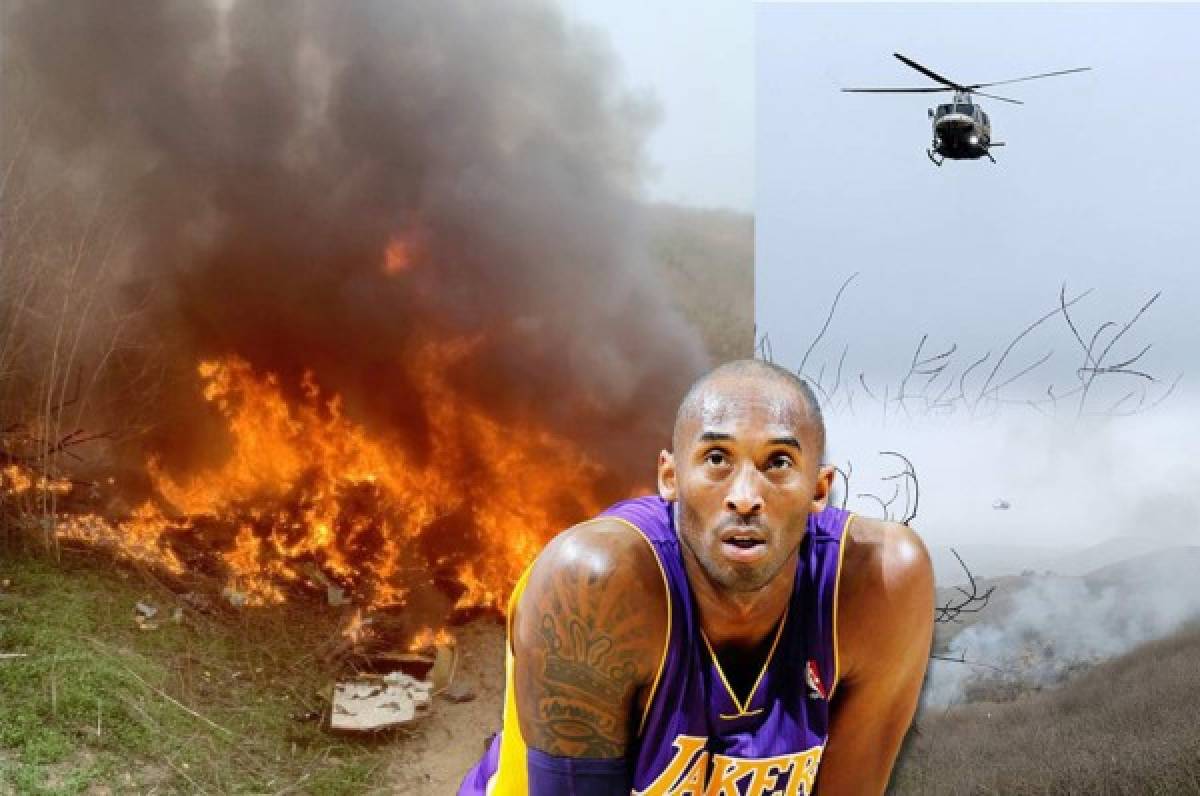 Las primeras imágenes del momento cuando se estrella el helicóptero de Kobe Bryant