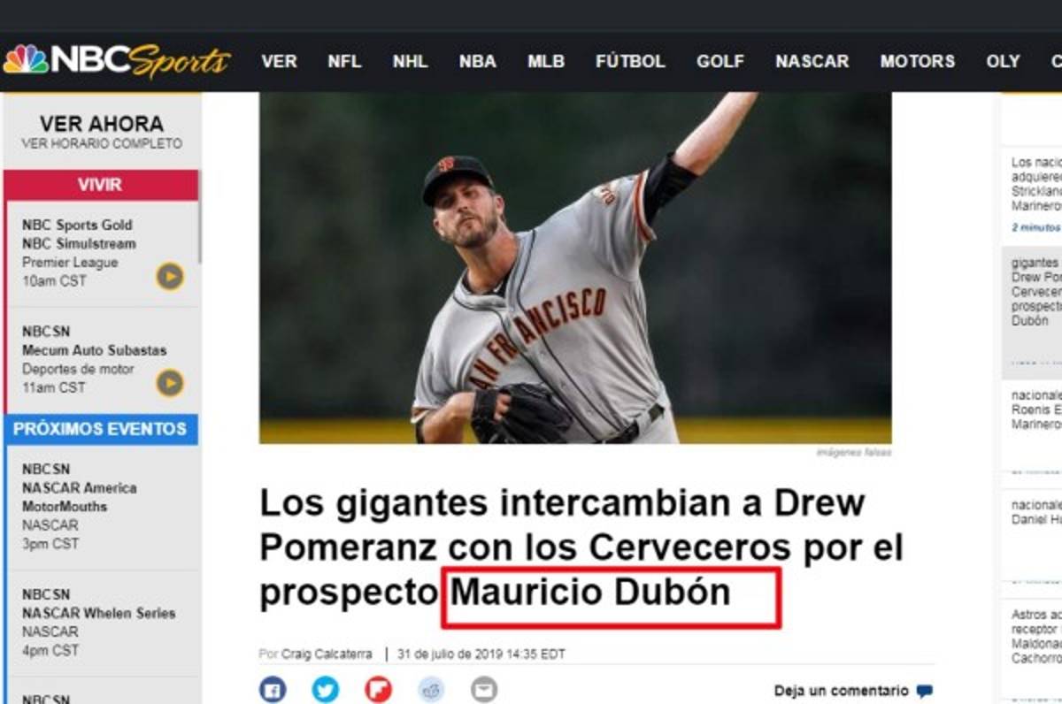 La prensa de EUA hace eco del traspaso de Mauricio Dubón a Giants