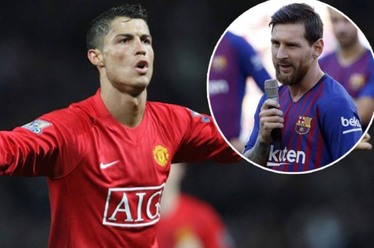 Cristiano Ronaldo era molestado con Messi en el Manchester United