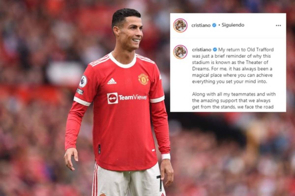 La reacción de Cristiano Ronaldo tras marcar doblete con el United en su regreso a la Premier