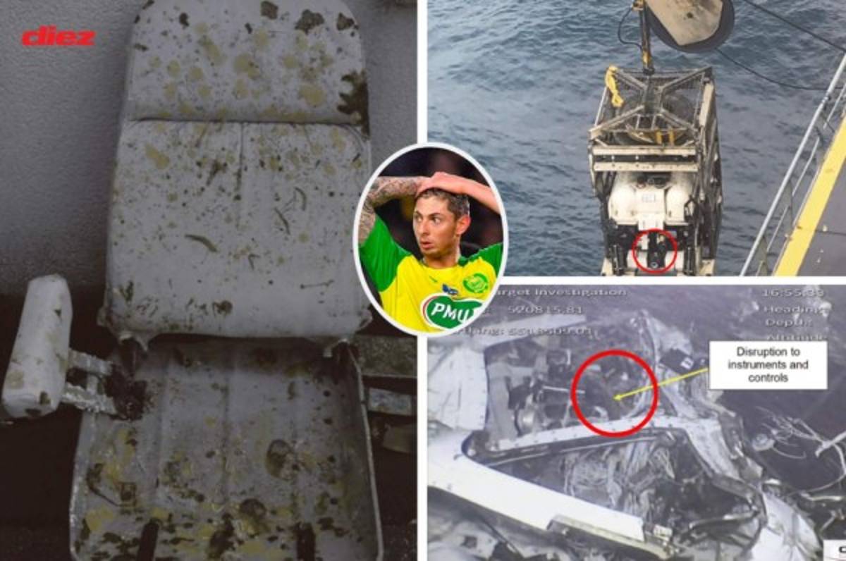 Caso Emiliano Sala: Revelan nuevas fotos de cómo quedó la aeronave del argentino bajó el mar  
