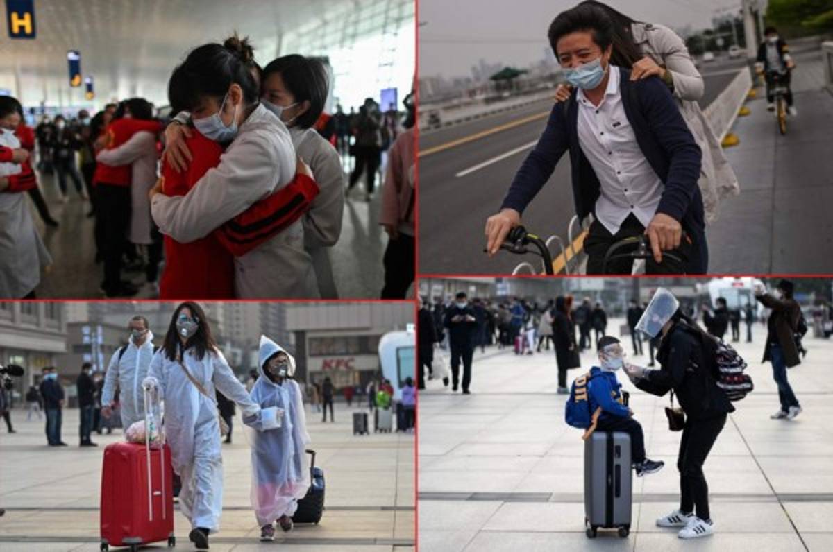 ¡Se terminó el encierro! Ciudadanos de Wuhan, China, regresan a las calles