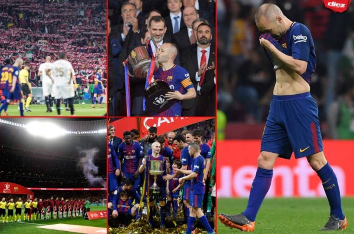 El beso de Luis Suárez, las lágrimas de Iniesta y el festejo del Barcelona