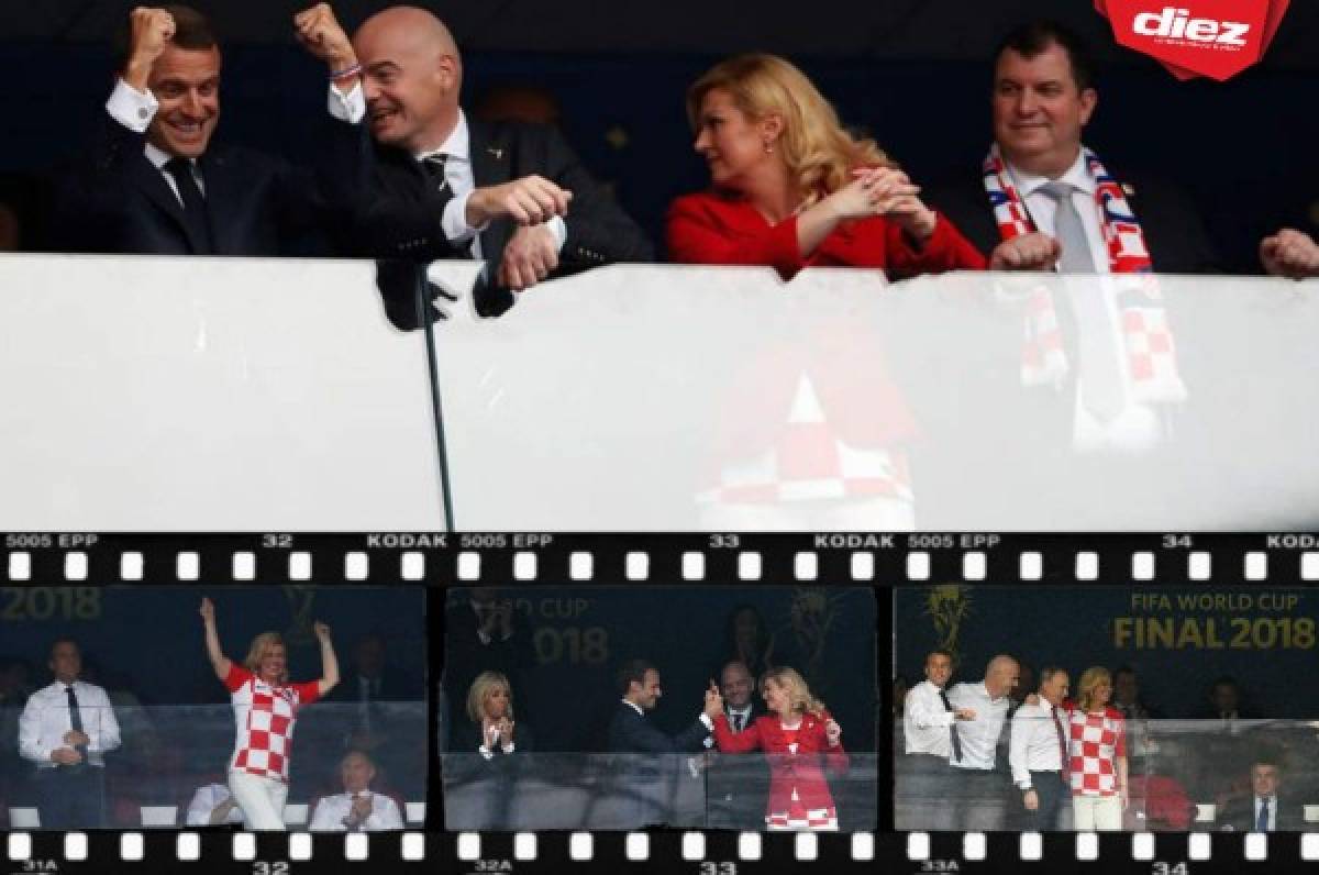 Presidenta de Croacia, Kolinda Grabar se roba todas las miradas en la final de Rusia 2018