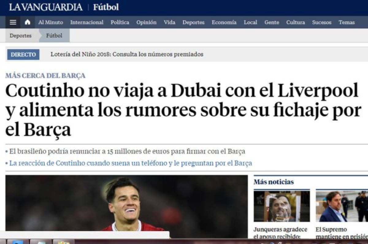 FICHADO: La prensa mundial se rinde al fichaje de Coutinho por el Barca