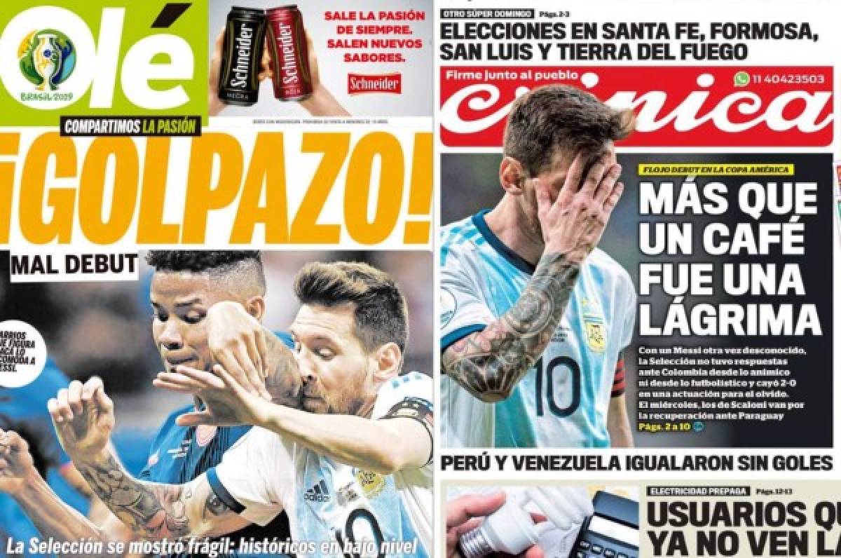 Las portadas en Argentina no perdonan a Messi: 'Lo mismo de siempre'