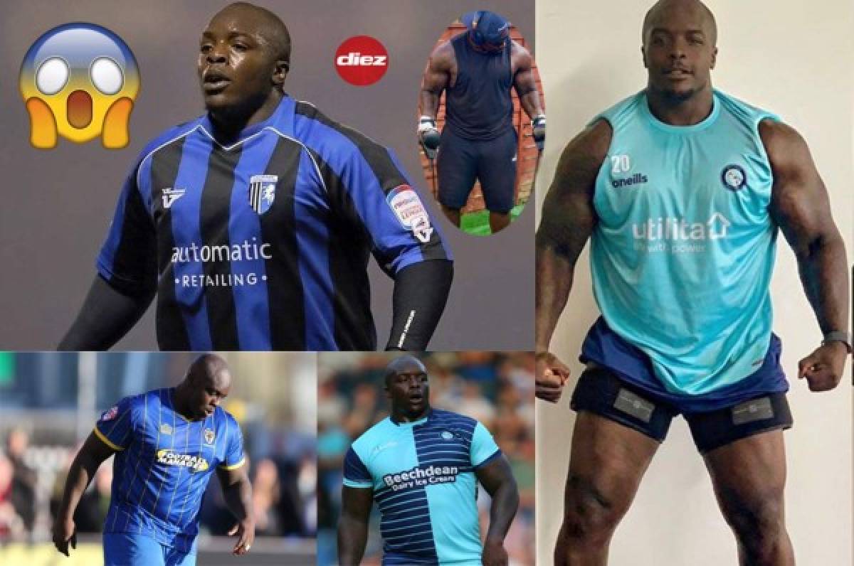 ¡Tremendo! El cambio físico de Adebayo Akinfenwa, el jugador más fuerte del mundo  