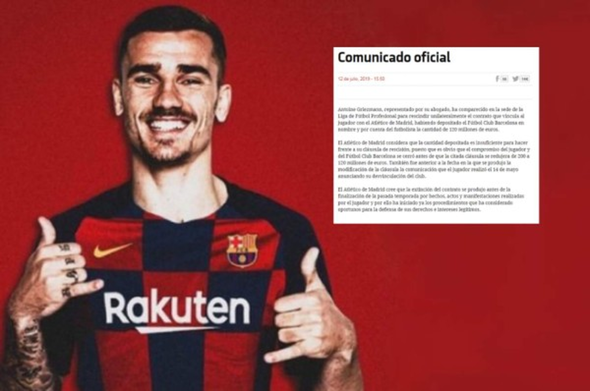 Atlético de Madrid exige al Barcelona que pague 200 millones por la cláusula de Griezmann  