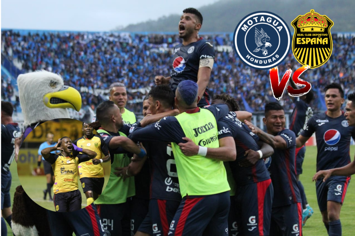 ¡El Ciclón avasalla! ¿Cómo marcha la serie entre Motagua - Real España en partidos disputados en Tegucigalpa?