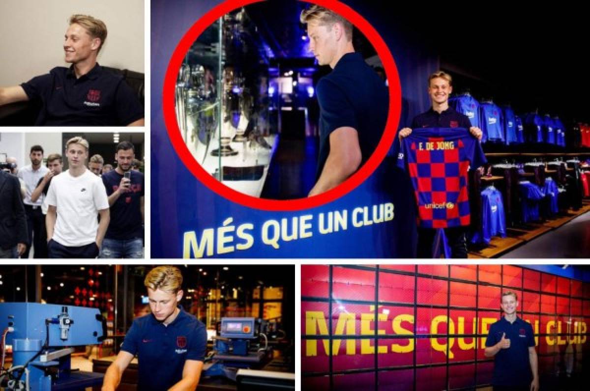 Su primera selfie y la mirada a la Champions: Así fue la presentación de Frenkie De Jong con el Barcelona