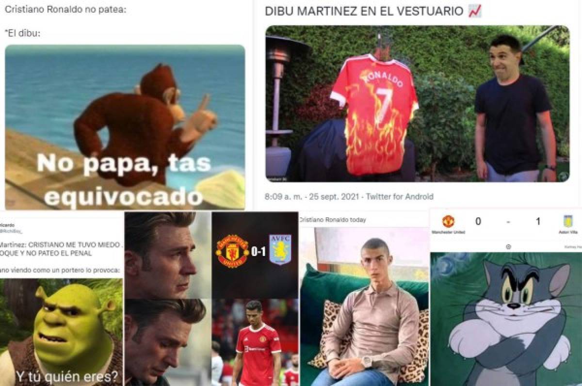 ¡Para morir de risa! Dibu Martínez desafió a Cristiano Ronaldo en la Premier y los memes estallan las redes sociales