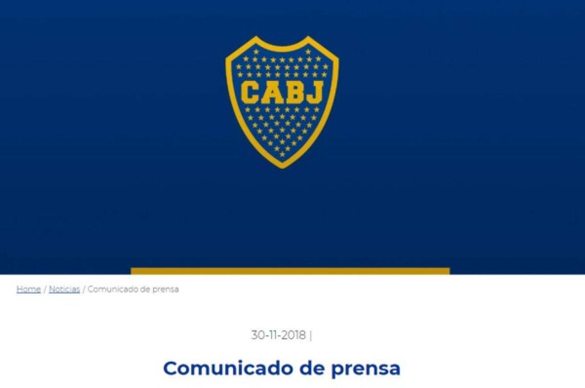 Comunicado oficial de Boca: Insisten en ganar los puntos sobre la mesa