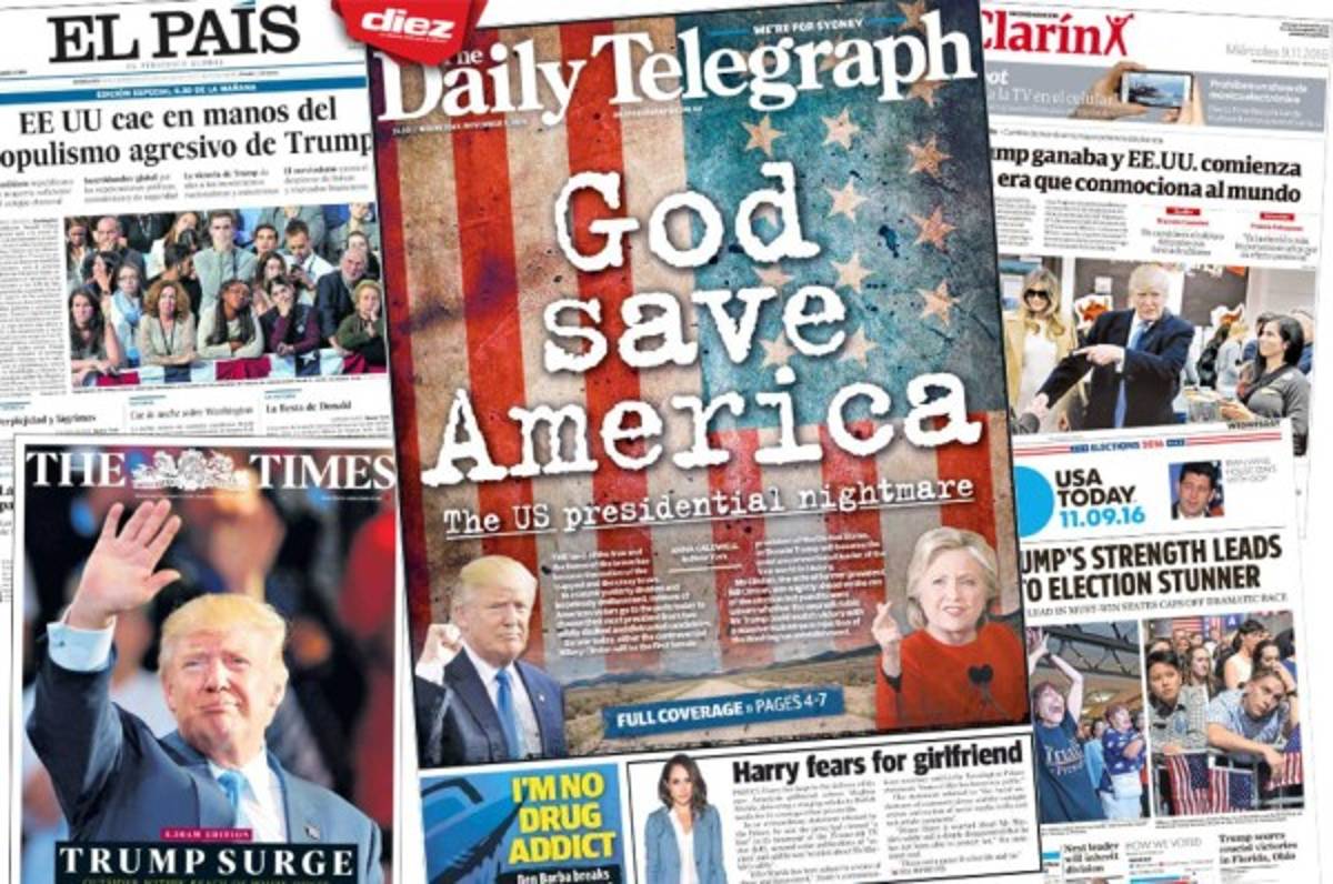PORTADAS: La agresiva reacción de la prensa internacional tras gane de Donald Trump