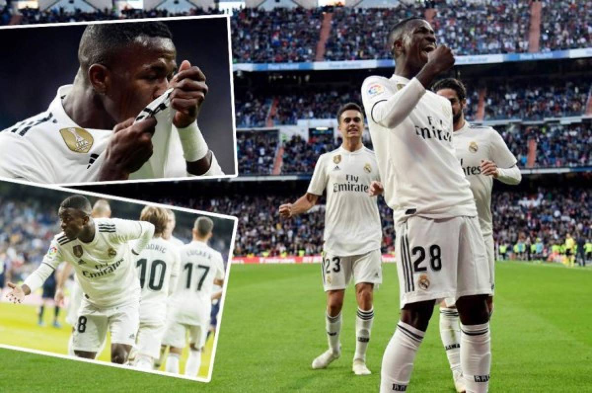 Vinicius se ganó el cariño del Bernabéu celebrando un gol que no fue suyo