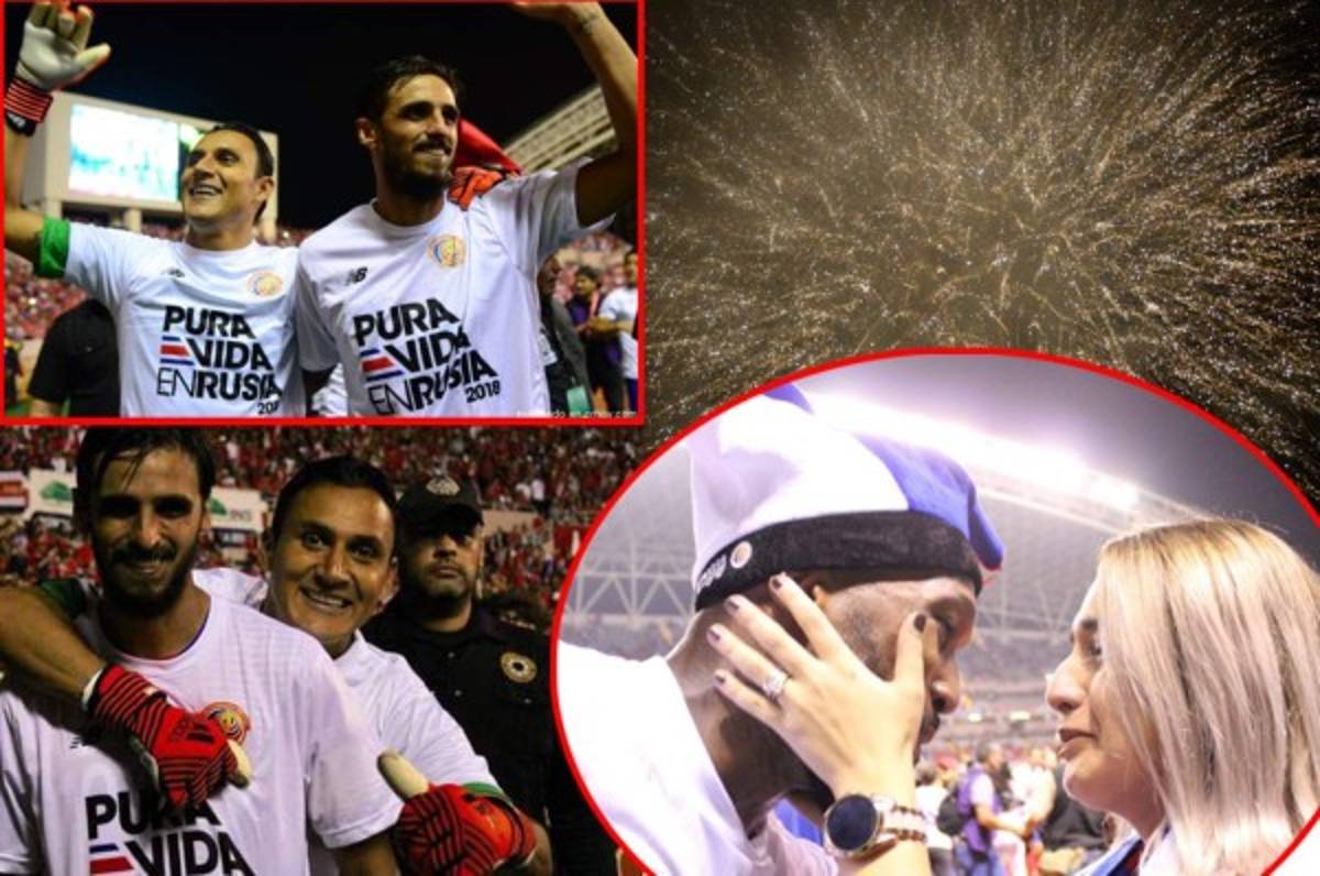 El emotivo festejo de jugadores de Costa Rica y la belleza de Andrea Salas