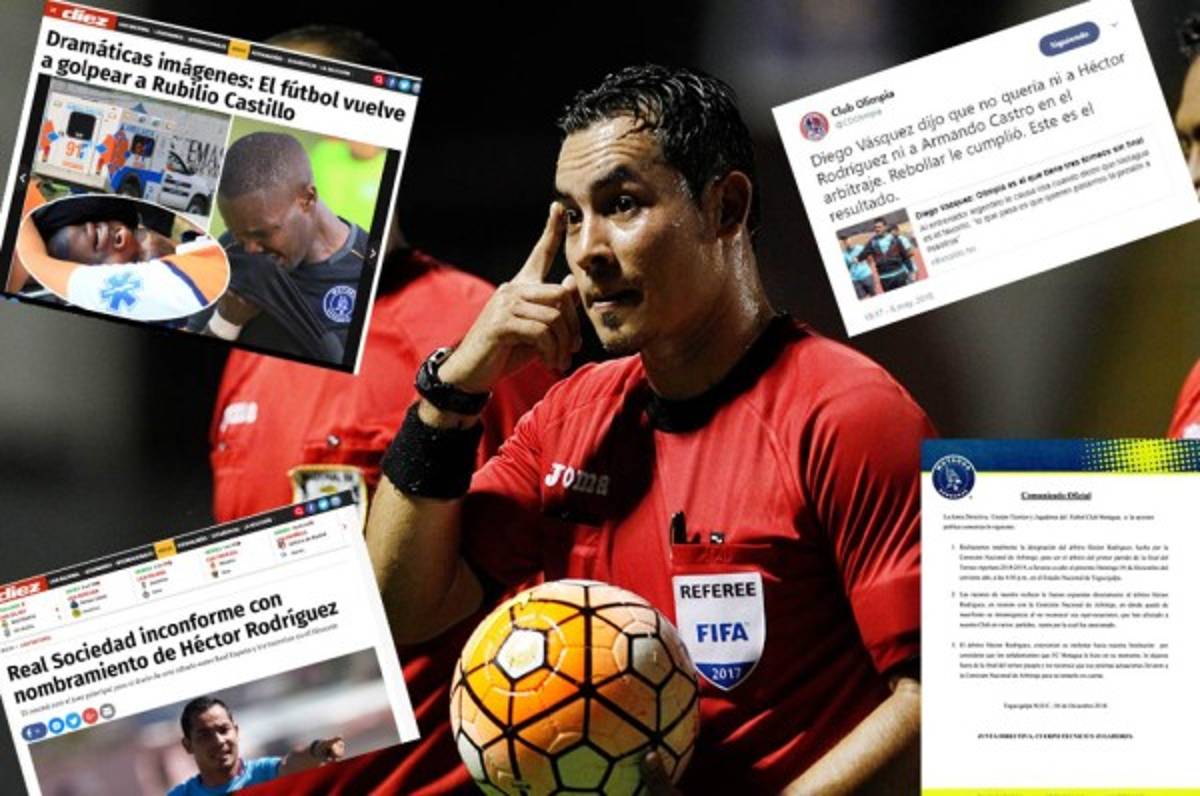Las polémicas en las que Motagua señaló al árbitro Héctor Rodríguez