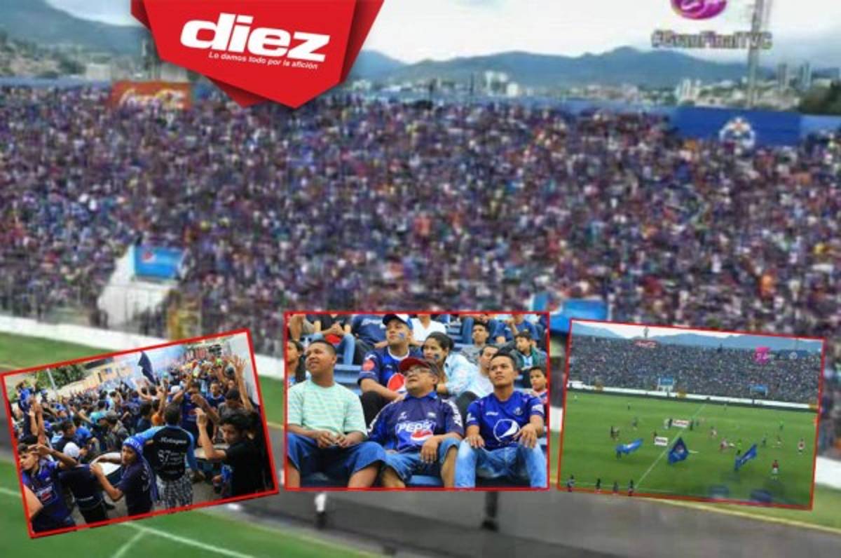 ¡IMPRESIONANTE! La afición de Motagua llena el Nacional en la final ante Platense