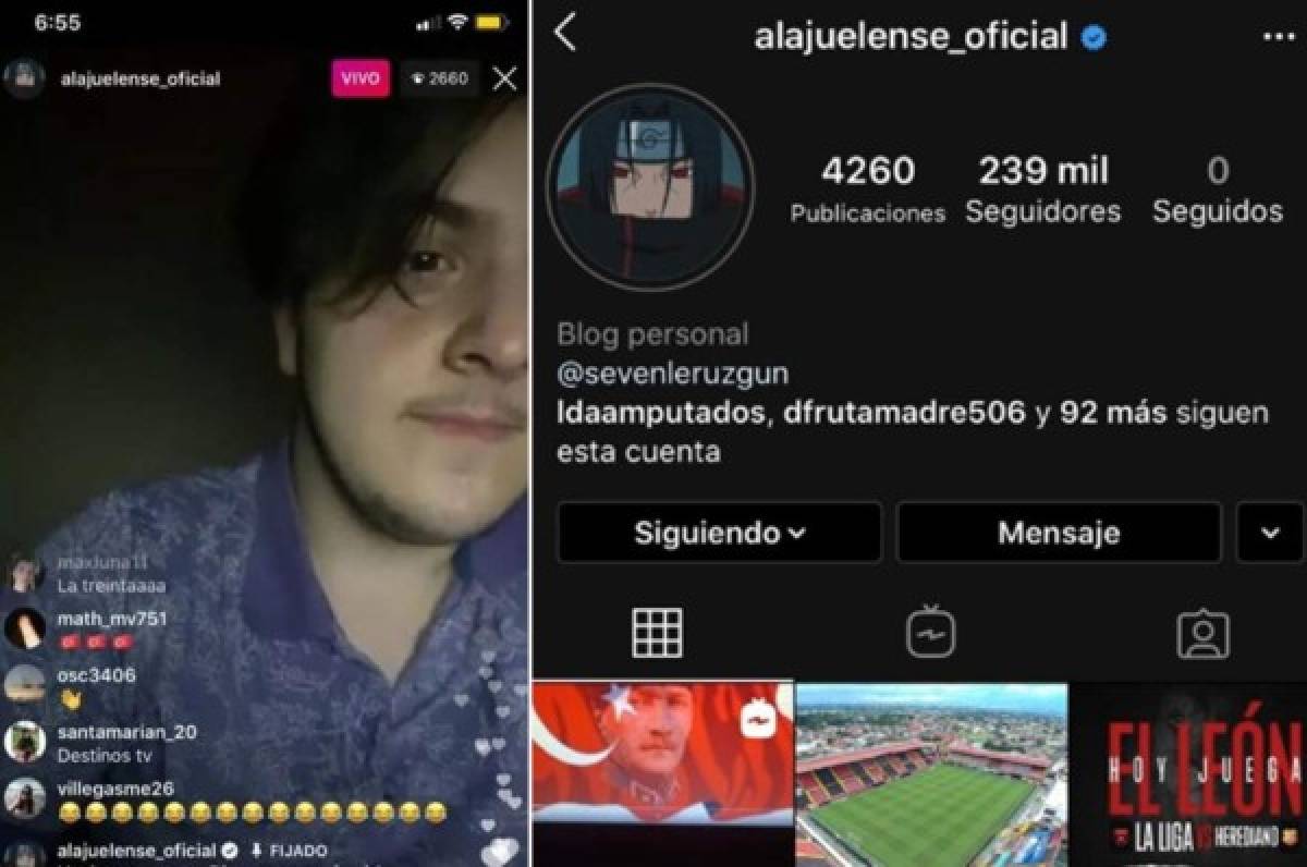 Turcos hacen de las suyas y hackean la cuenta de Instagram del Alajuelense