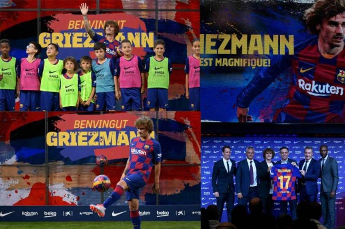 Así fue la presentación de Griezmann en el Camp Nou: Nuevo dorsal y elogios a Messi