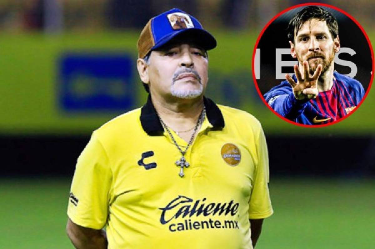 Diego Maradona niega haber criticado a Messi: 'Todo mentira'