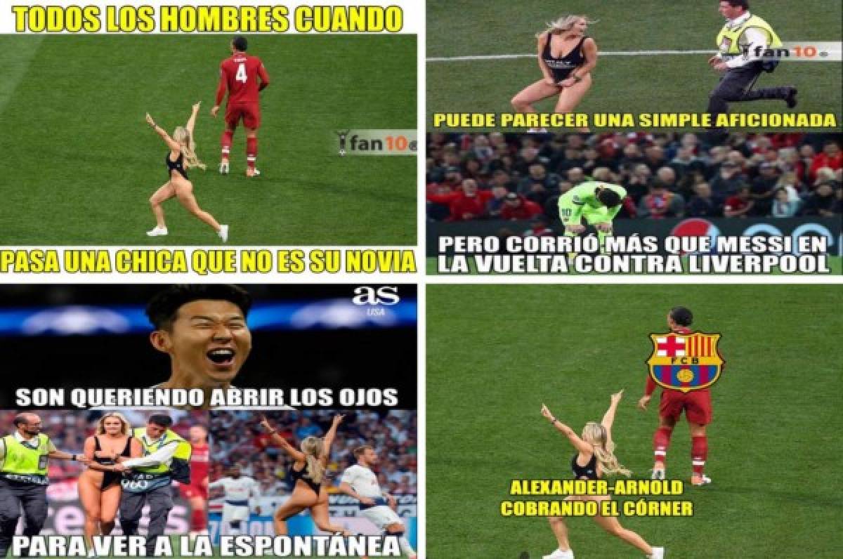 ¡Para morir de risa! Los memes liquidan a Messi tras la interrupción de Kinsey Wolanski en la final de la Champions  