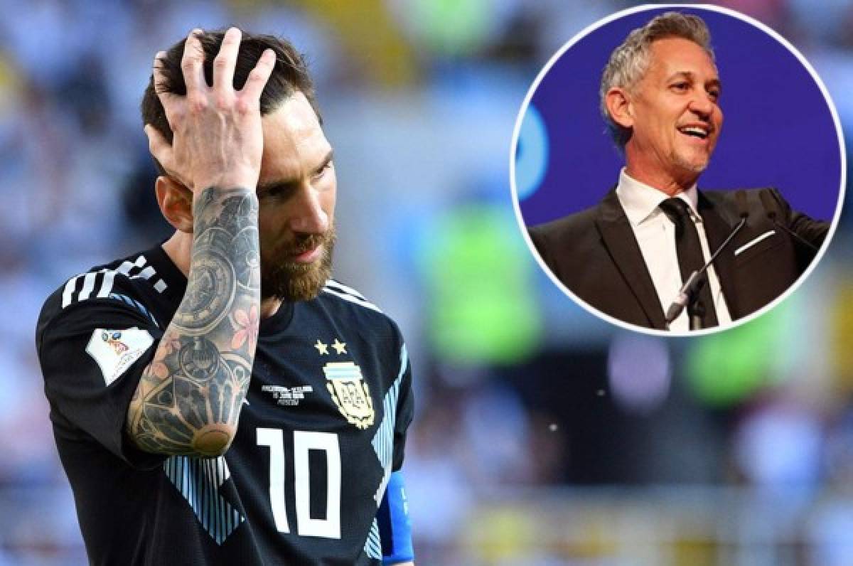 El inglés Gary Liniker se burla de Messi por el penal fallado contra Islandia