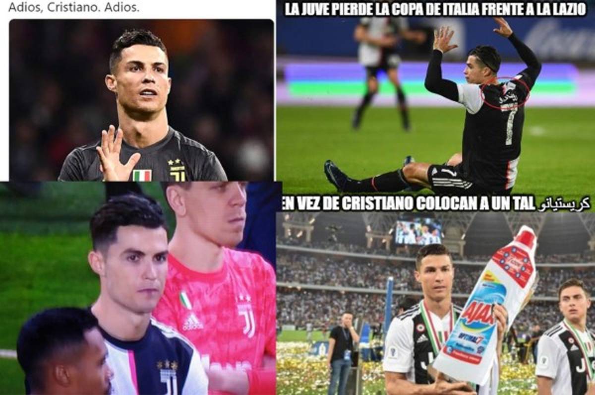 Los memes no perdonan a Cristiano Ronaldo luego de que Juventus perdiera final ante Lazio